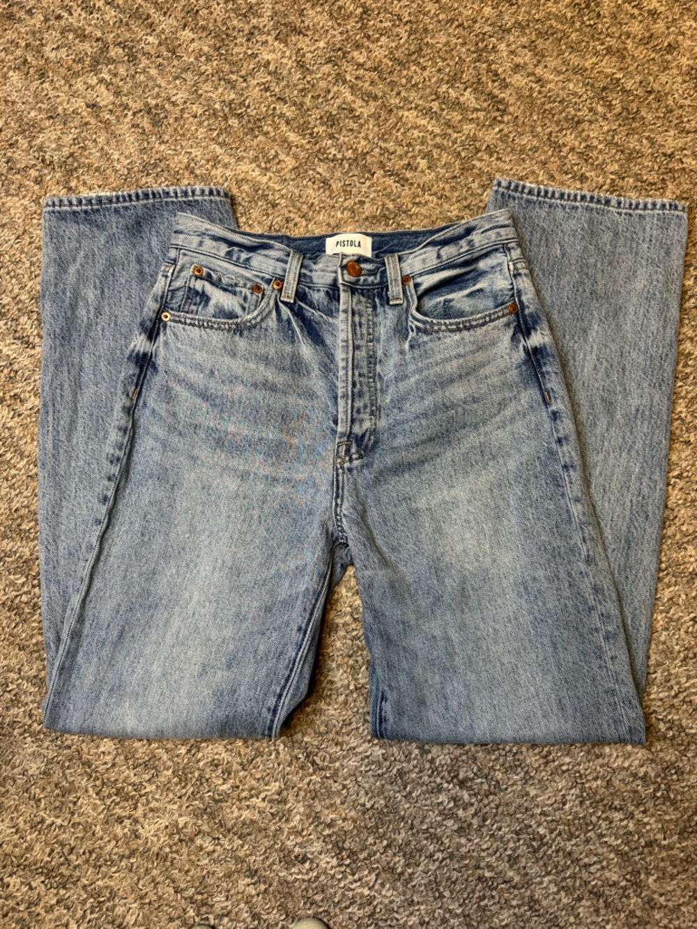 pistola Light Blue Straight Leg Jeans